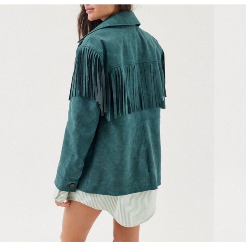 Urban Outfitters Willie Faux Suede Fringe Jacket, $149 S - Picture 2 of 5